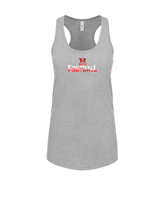 Wayne Warriors HS Football Splatter - Womens Tank Top
