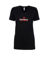 Wayne Warriors HS Football Splatter - Womens Vneck