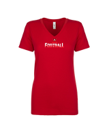 Wayne Warriors HS Football Splatter - Womens Vneck