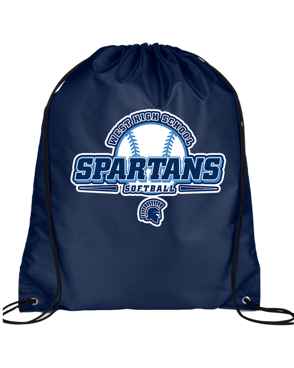 West Bend West HS Softball Logo - Drawstring Bag