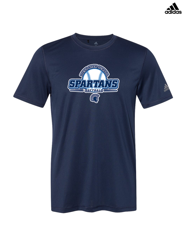 West Bend West HS Softball Logo - Adidas Men's Performance Shirt