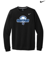 West Bend West HS Softball Logo - Nike Club Fleece Crew