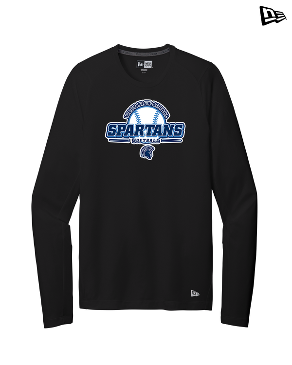 West Bend West HS Softball Logo - New Era Long Sleeve Crew