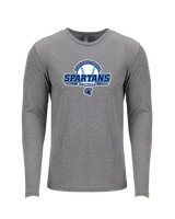West Bend West HS Softball Logo - Tri Blend Long Sleeve