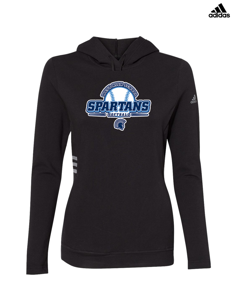 West Bend West HS Softball Logo - Adidas Women's Lightweight Hooded Sweatshirt