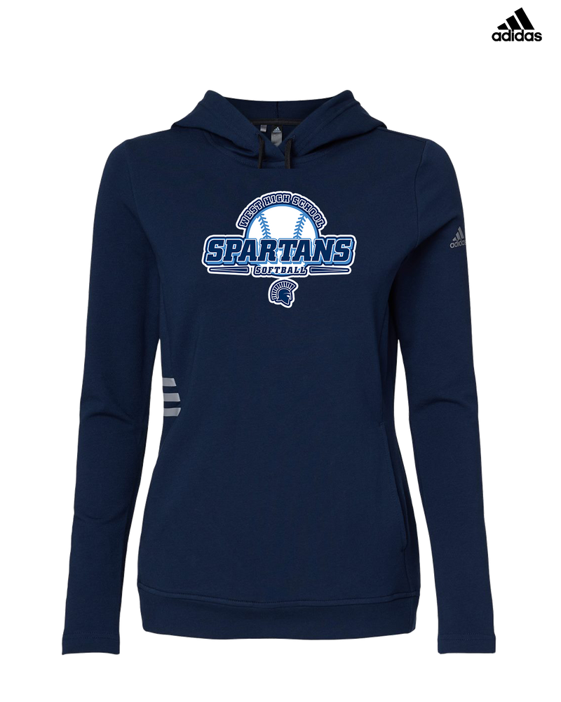West Bend West HS Softball Logo - Adidas Women's Lightweight Hooded Sweatshirt