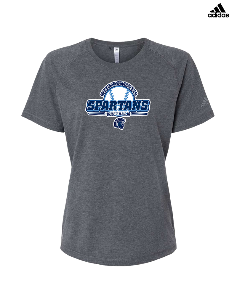 West Bend West HS Softball Logo - Adidas Women's Blended T-Shirt