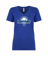West Bend West HS Softball Logo - Womens V-Neck