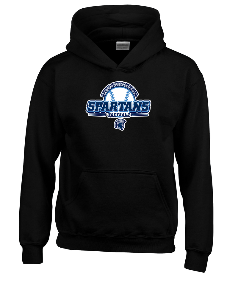 West Bend West HS Softball Logo - Youth Hoodie