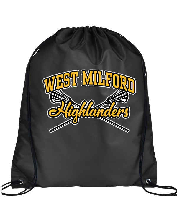 West Milford HS Girls Lacrosse Main Logo 02 - Drawstring Bag