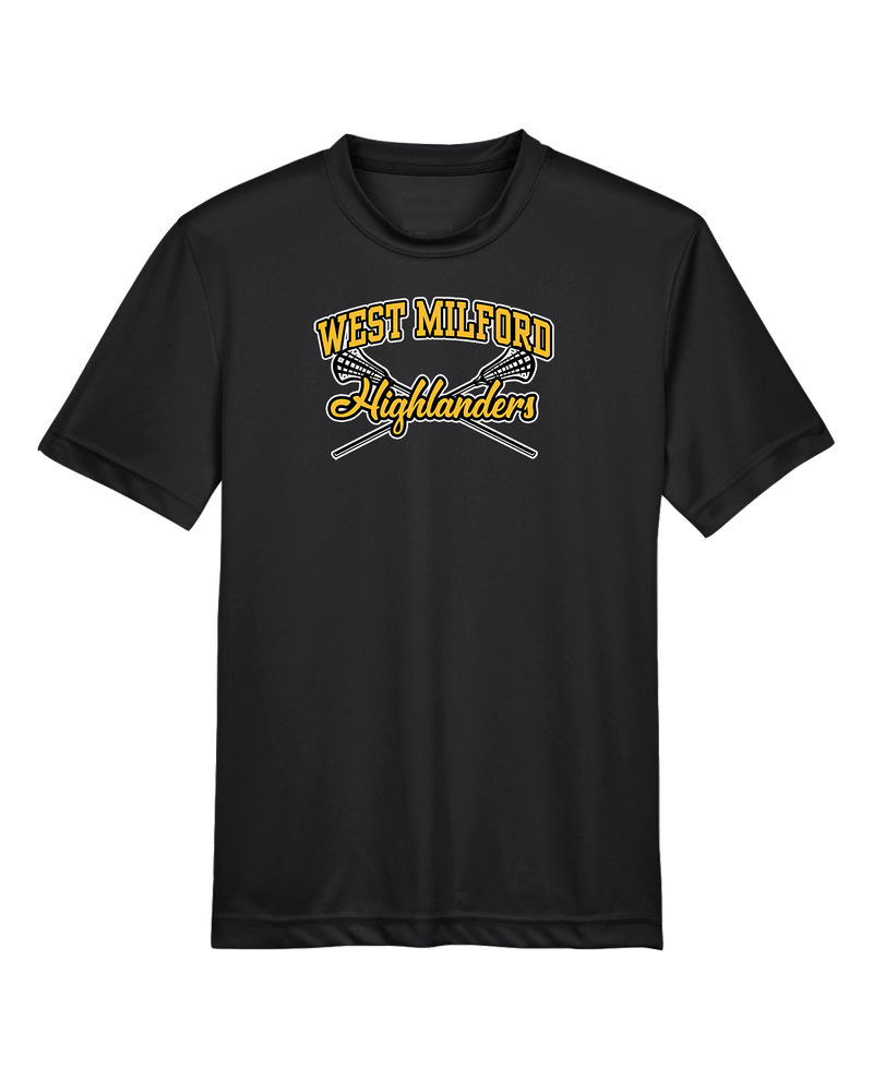 West Milford HS Boys Lacrosse Main Logo 02 - Youth Performance T-Shirt