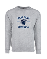 West Bend West HS Softball Curve - Crewneck Sweatshirt