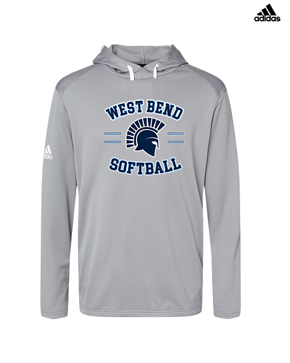 West Bend West HS Softball Curve - Mens Adidas Hoodie