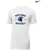 West Bend West HS Softball Curve - Mens Nike Cotton Poly Tee