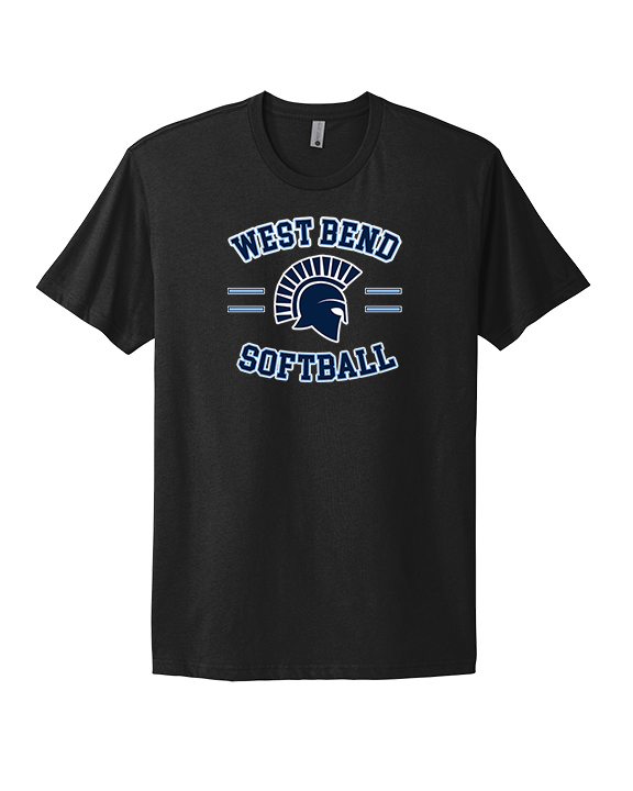 West Bend West HS Softball Curve - Mens Select Cotton T-Shirt