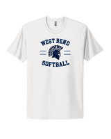 West Bend West HS Softball Curve - Mens Select Cotton T-Shirt