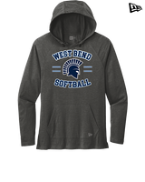 West Bend West HS Softball Curve - New Era Tri-Blend Hoodie