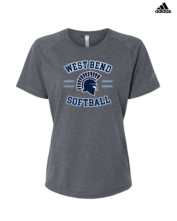 West Bend West HS Softball Curve - Womens Adidas Performance Shirt