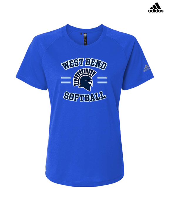West Bend West HS Softball Curve - Womens Adidas Performance Shirt
