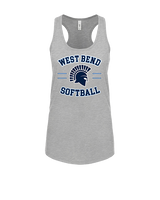 West Bend West HS Softball Curve - Womens Tank Top