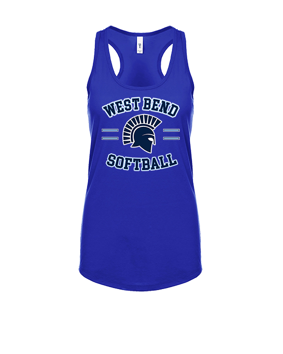 West Bend West HS Softball Curve - Womens Tank Top