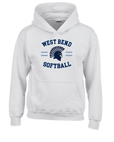 West Bend West HS Softball Curve - Youth Hoodie