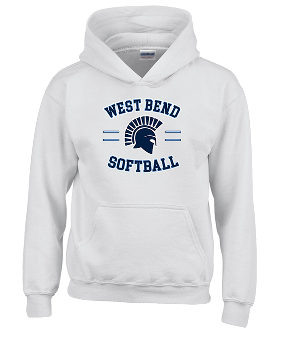 West Bend West HS Softball Curve - Youth Hoodie