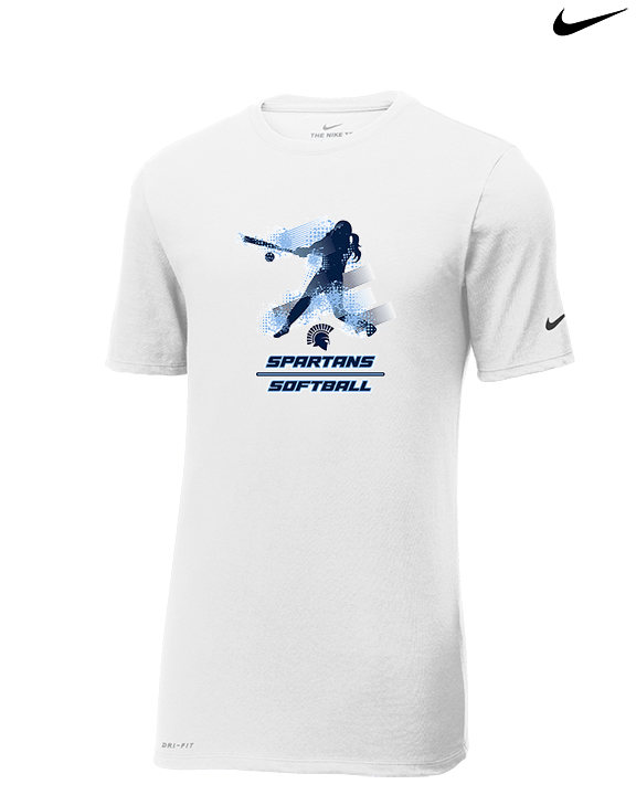 West Bend West HS Softball Swing - Mens Nike Cotton Poly Tee
