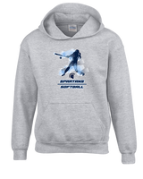 West Bend West HS Softball Swing - Youth Hoodie