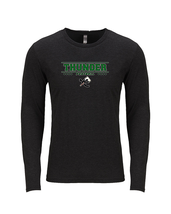 West Carroll HS Football Border - Tri-Blend Long Sleeve