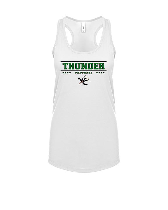 West Carroll HS Football Border - Womens Tank Top