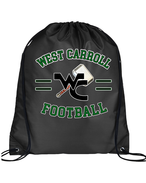 West Carroll HS Football Curve - Drawstring Bag