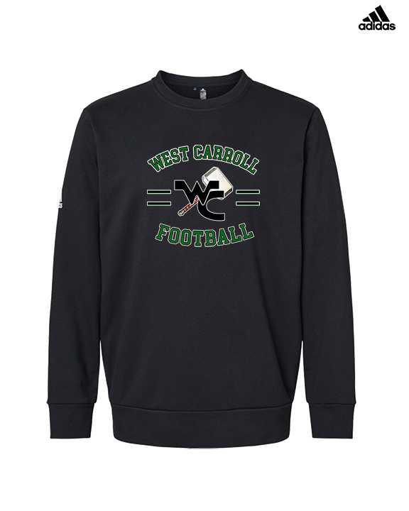 West Carroll HS Football Curve - Mens Adidas Crewneck