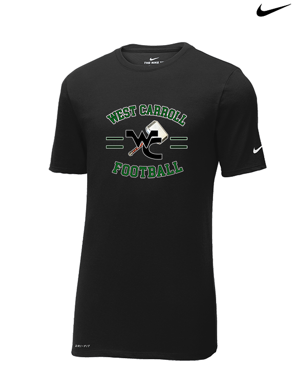 West Carroll HS Football Curve - Mens Nike Cotton Poly Tee