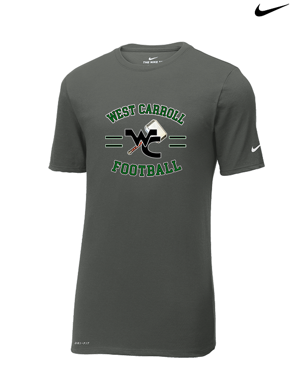 West Carroll HS Football Curve - Mens Nike Cotton Poly Tee