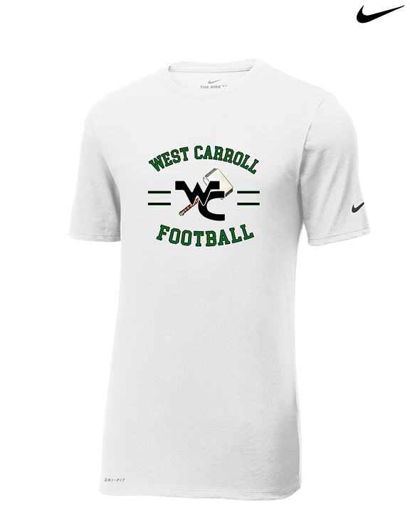 West Carroll HS Football Curve - Mens Nike Cotton Poly Tee
