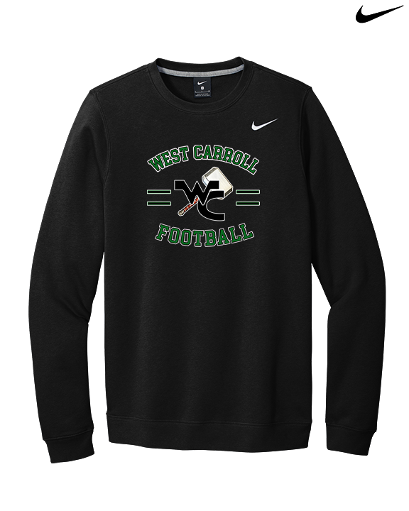 West Carroll HS Football Curve - Mens Nike Crewneck
