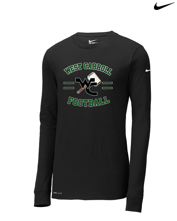 West Carroll HS Football Curve - Mens Nike Longsleeve