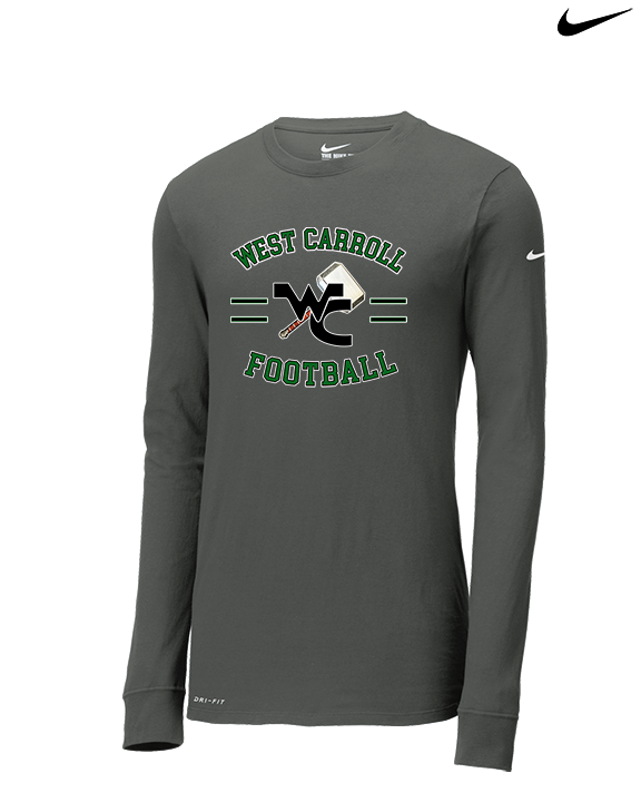 West Carroll HS Football Curve - Mens Nike Longsleeve