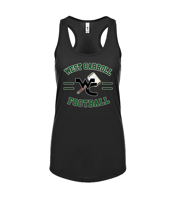 West Carroll HS Football Curve - Womens Tank Top