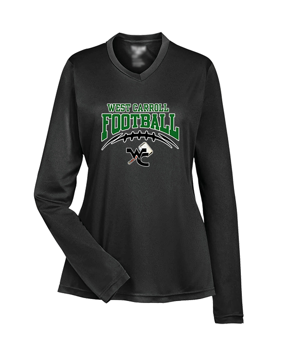 West Carroll HS Football Football - Womens Performance Longsleeve