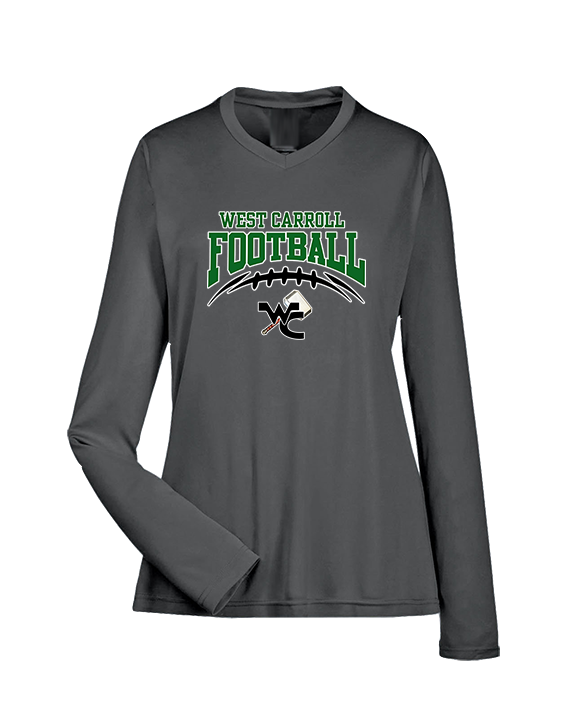 West Carroll HS Football Football - Womens Performance Longsleeve