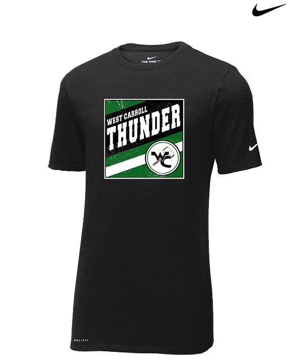 West Carroll HS Football Square - Mens Nike Cotton Poly Tee