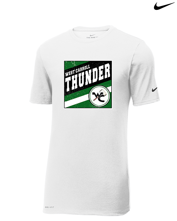 West Carroll HS Football Square - Mens Nike Cotton Poly Tee