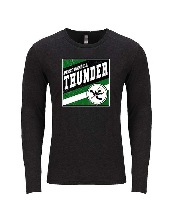 West Carroll HS Football Square - Tri-Blend Long Sleeve