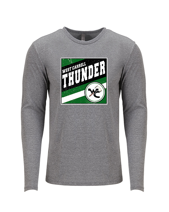 West Carroll HS Football Square - Tri-Blend Long Sleeve