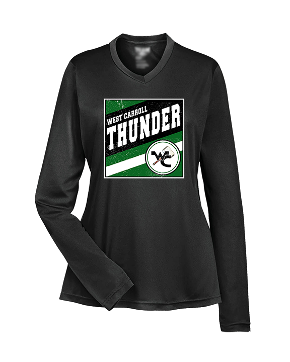 West Carroll HS Football Square - Womens Performance Longsleeve