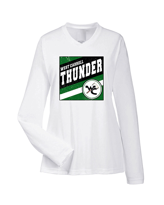 West Carroll HS Football Square - Womens Performance Longsleeve