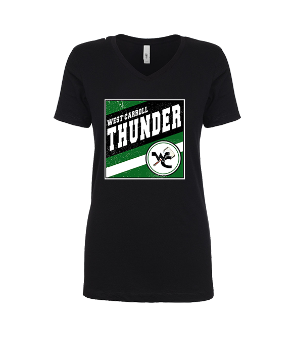 West Carroll HS Football Square - Womens Vneck
