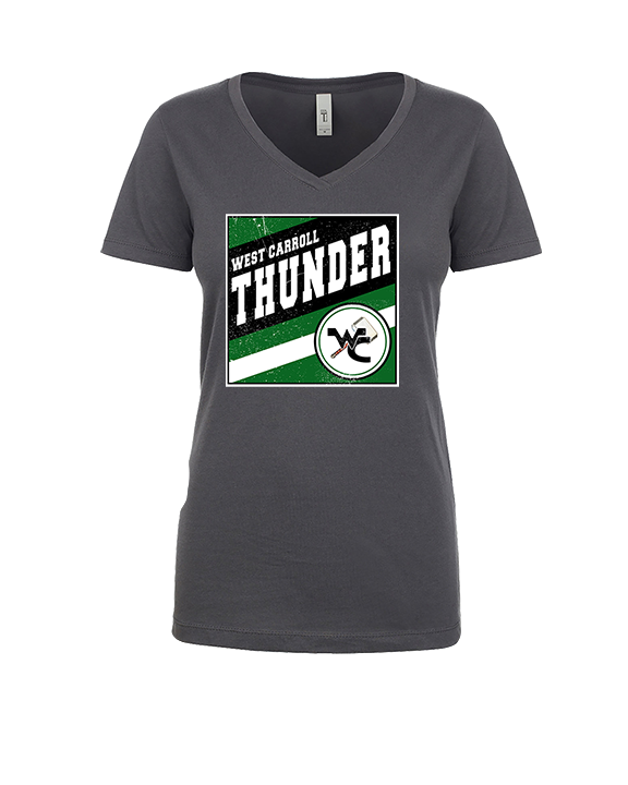 West Carroll HS Football Square - Womens Vneck